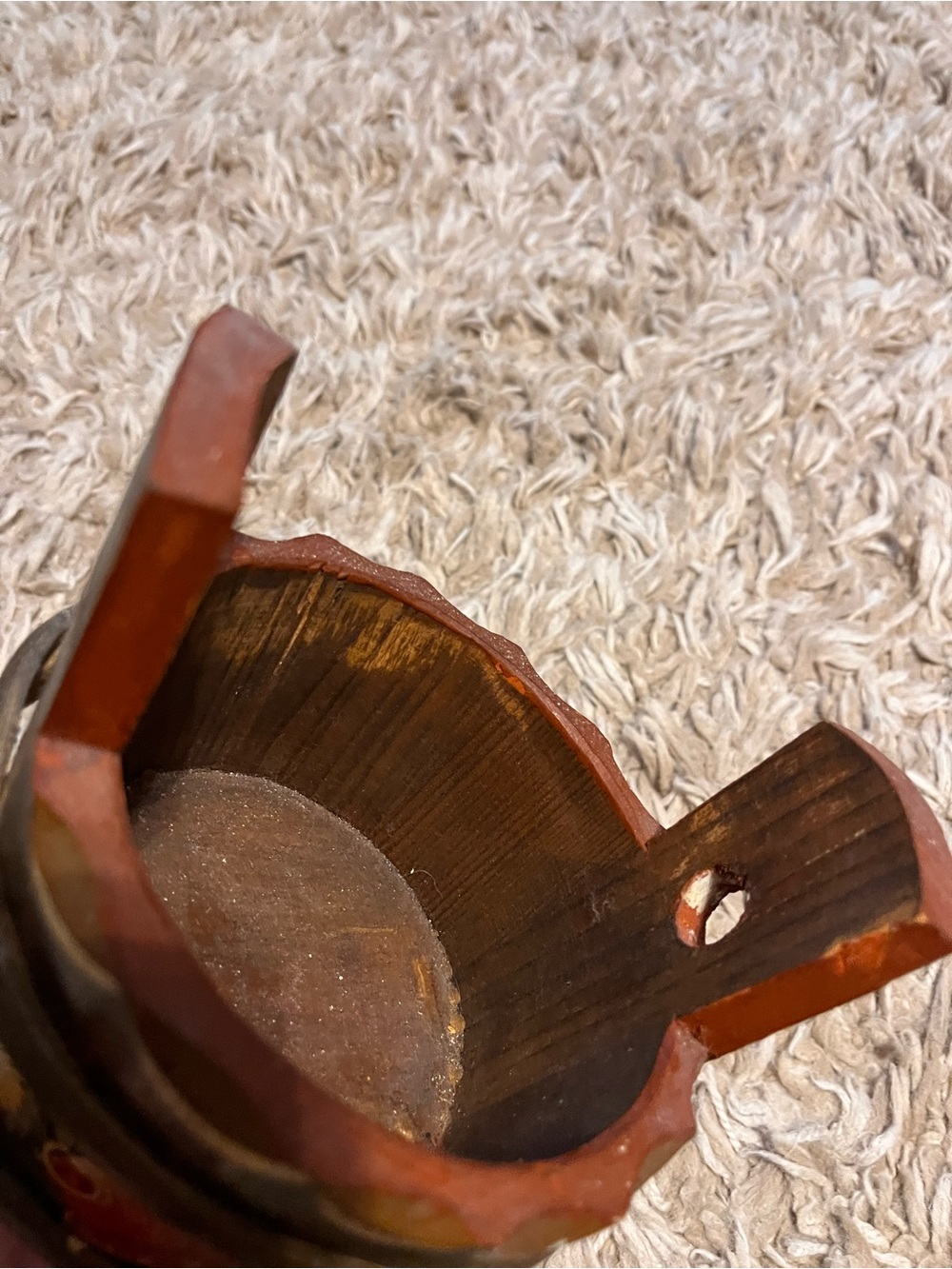 Vintage Austrian Folk Art Wooden Bucket Kärntner Heimatwerk Hand Painted Planter - Picture 8 of 9